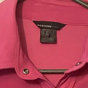 Western Pink Button-Up Shirt